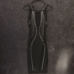 Elegant Black Backless Dress